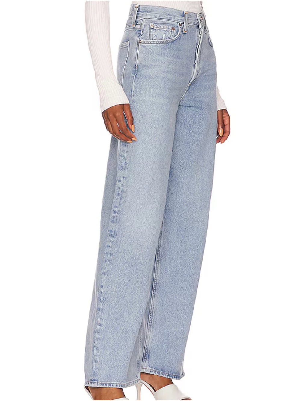 Agolde Low Slung Baggy Jeans in Void - Picture 2 of 4